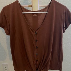 American Eagle Brown Crop Top, Size S